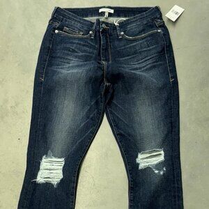 NWT Good American Good Legs Skinny Jeans Size 14 Distressed Stretch Denim 27 Ins